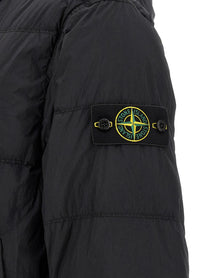 Stone Island Ruffled Effect Down Jacket Blue