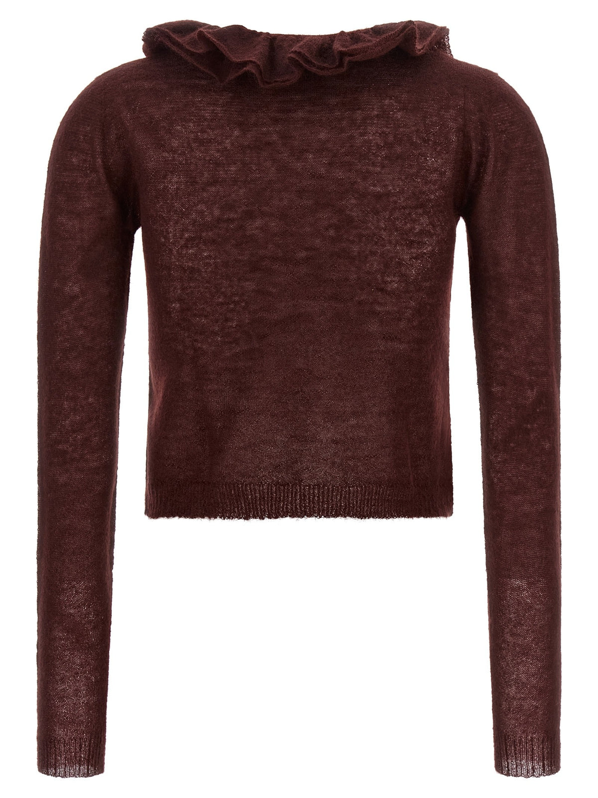 Alberta Ferretti Ruffled Sweater Red