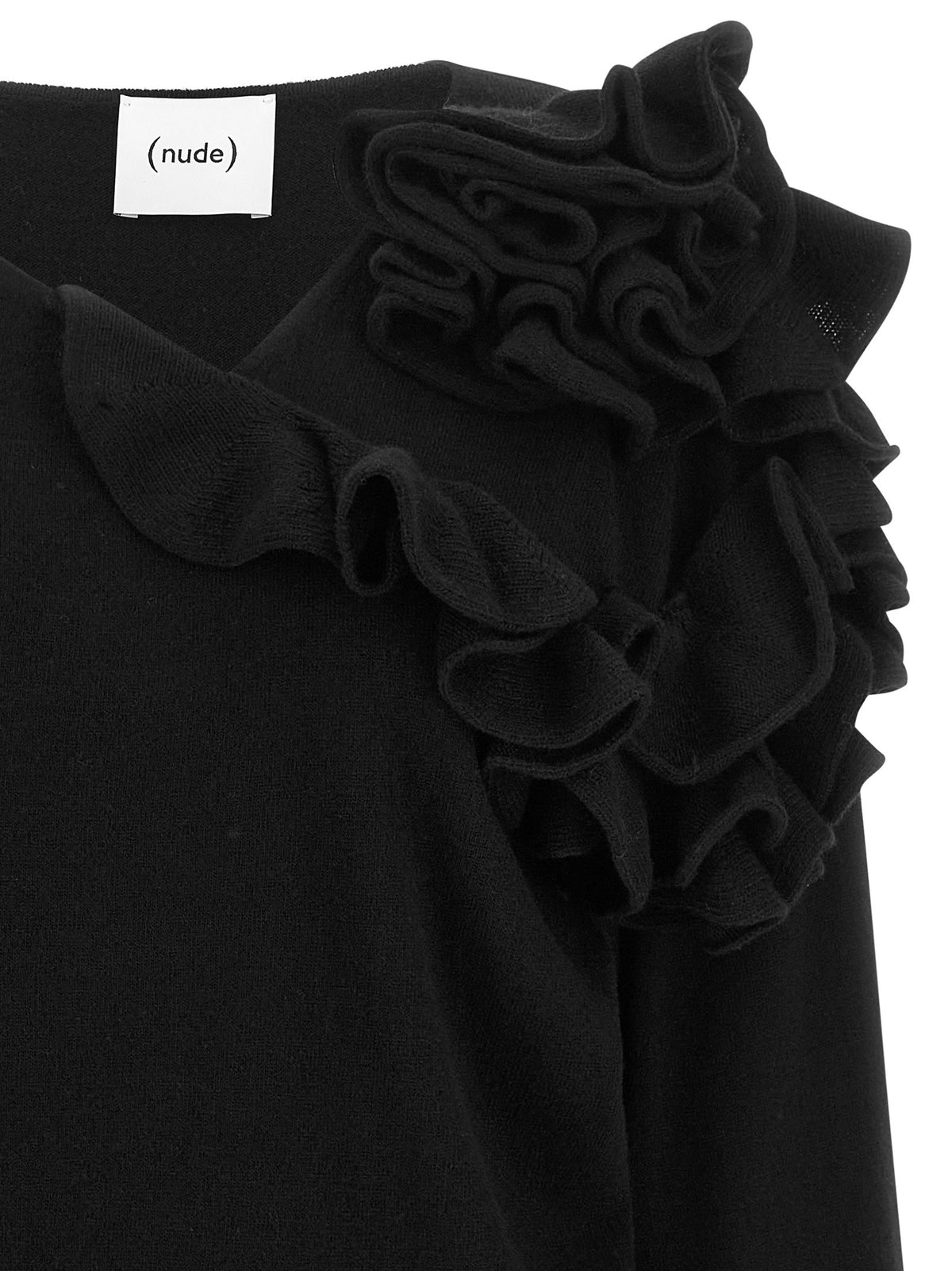 Nude Lucy Ruffled Sweater Black