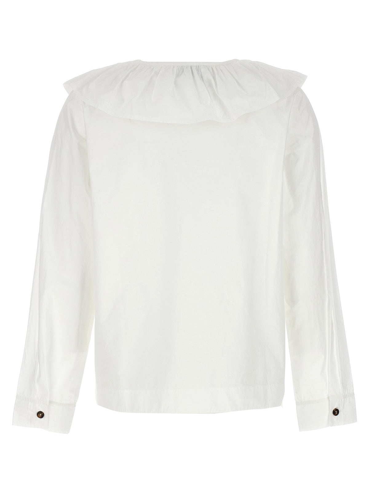 Ganni Ruffles Shirt White, view 2