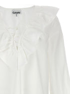 Ganni Ruffles Shirt White, view 3