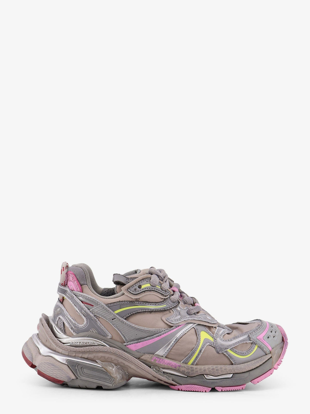 Balenciaga Women's Runner Nylon Low Top Sneakers Beige