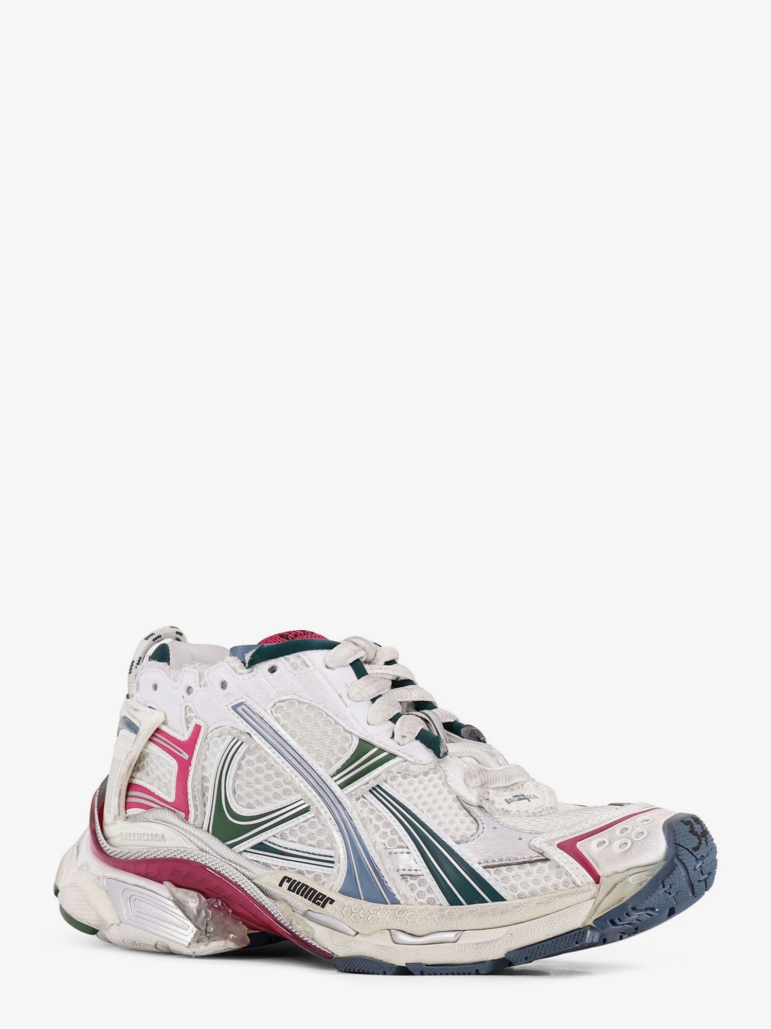 Balenciaga Women's Runner Low Top Mesh Sneakers Multicolor