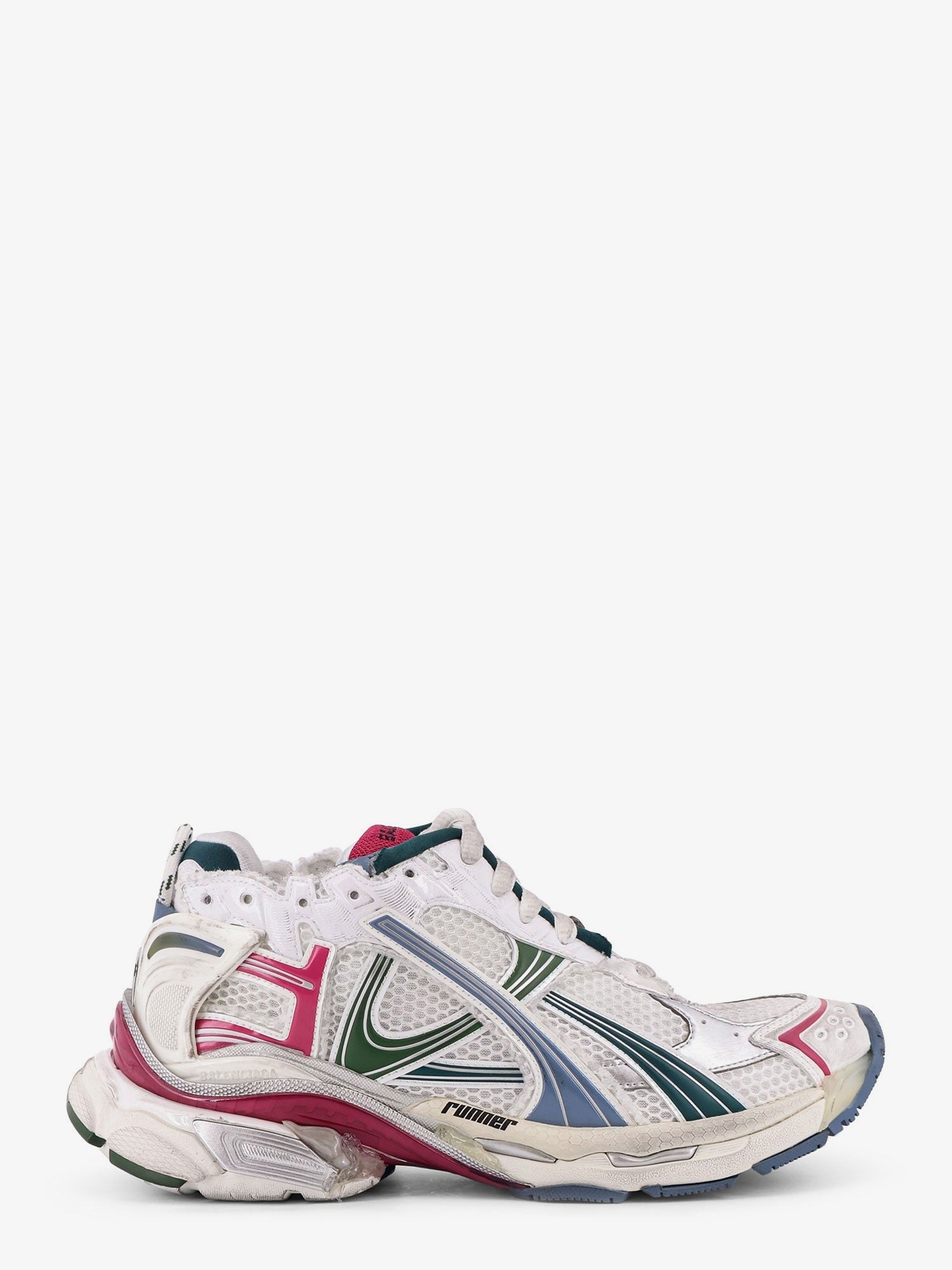 Balenciaga Men's Runner Low Top Mesh Sneakers Multicolor