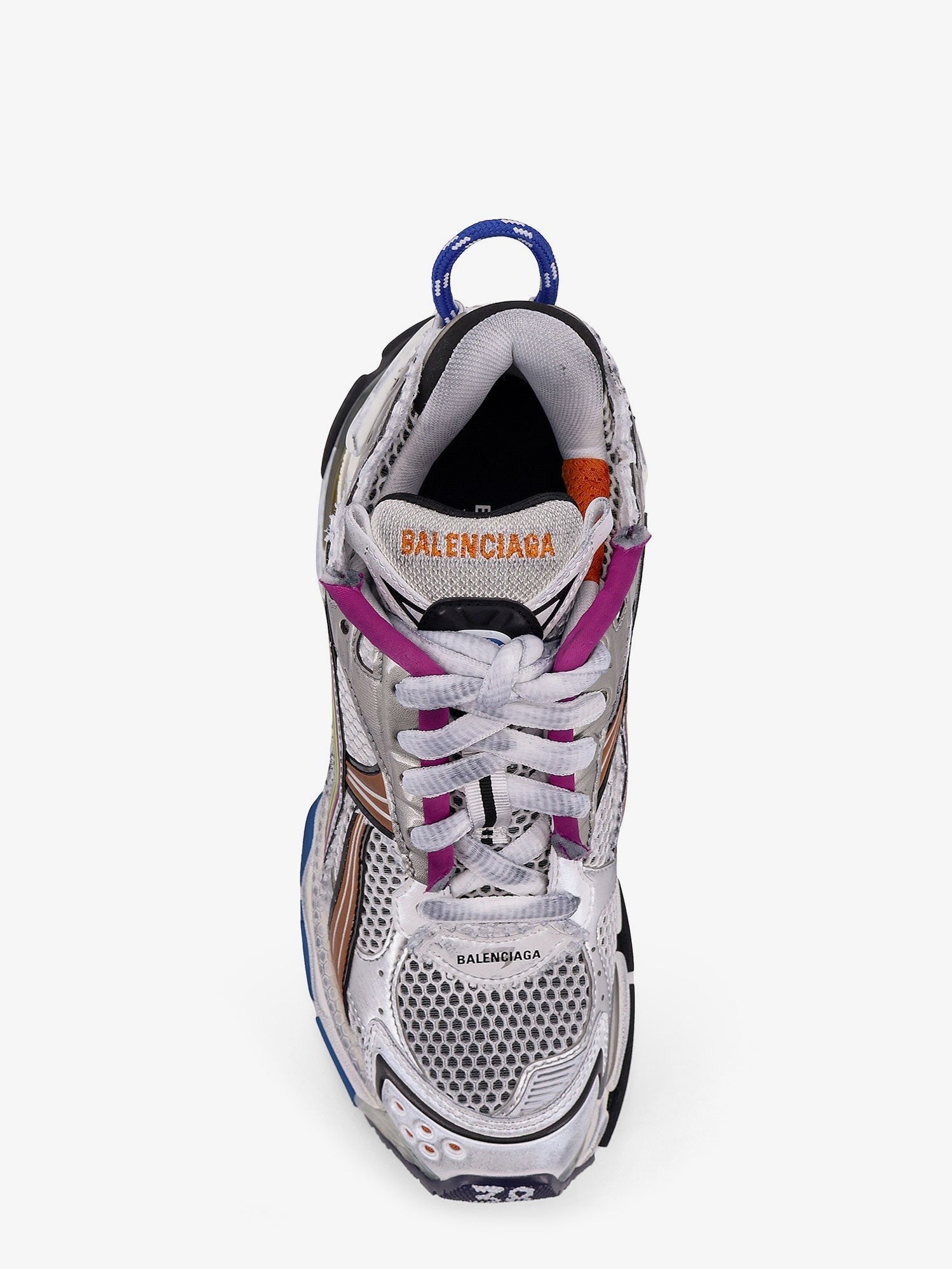 Balenciaga Women's Runner Low Top Mesh Sneakers Gold