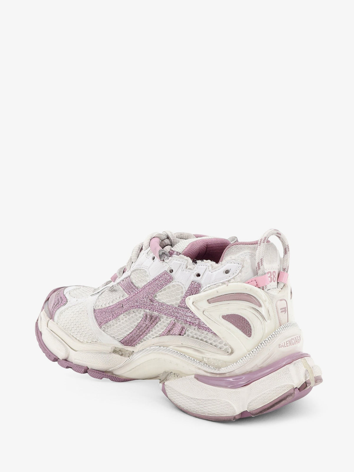 Balenciaga Women's Runner Mesh Sneakers White, view 3