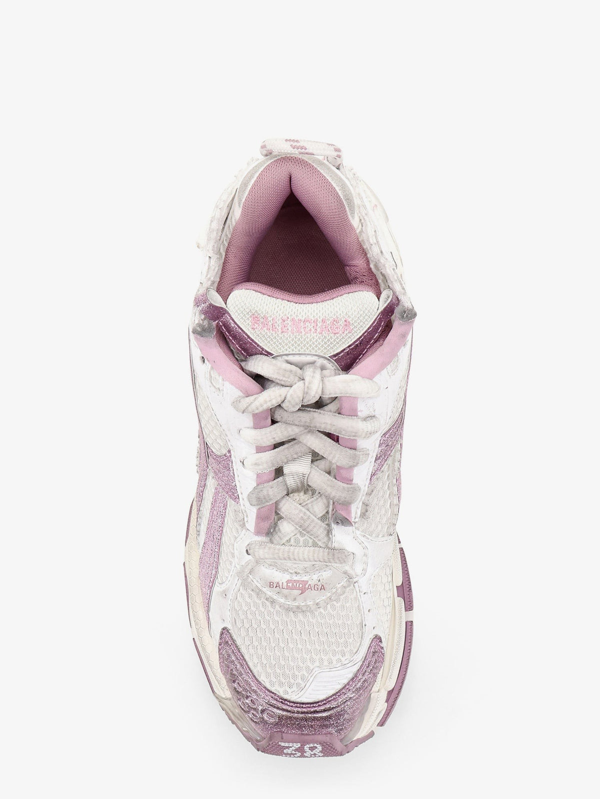 Balenciaga Women's Runner Mesh Sneakers White, view 5