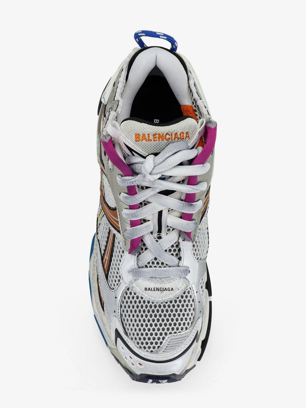 Balenciaga Men's Runner Sneakers in Mesh and Nylon Multicolor