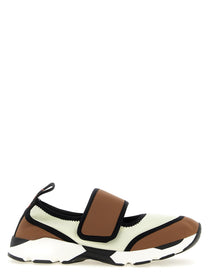 Marni Running Mary Jane Sneakers Gold