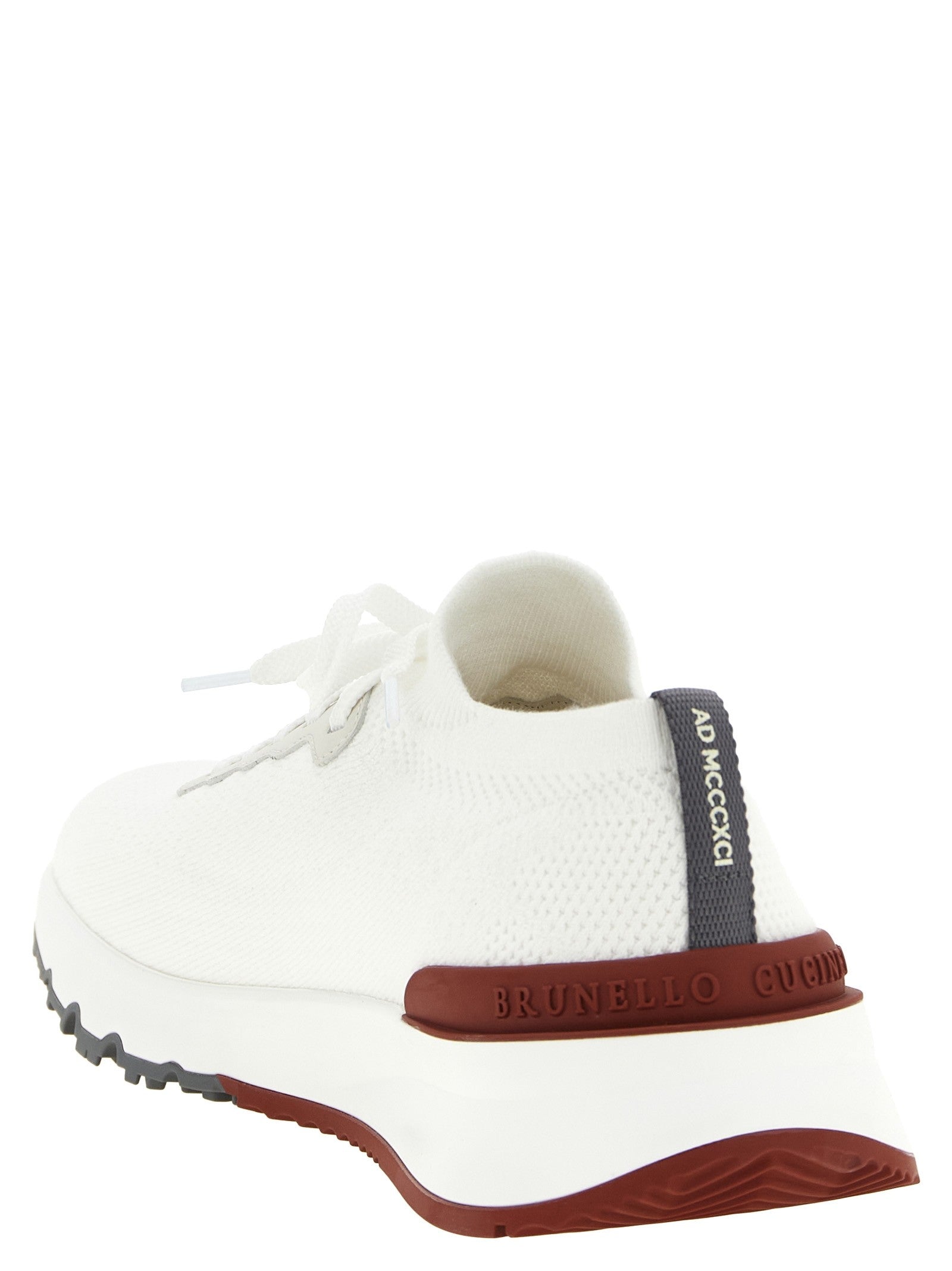 Brunello Cucinelli Running Sock Sneakers White