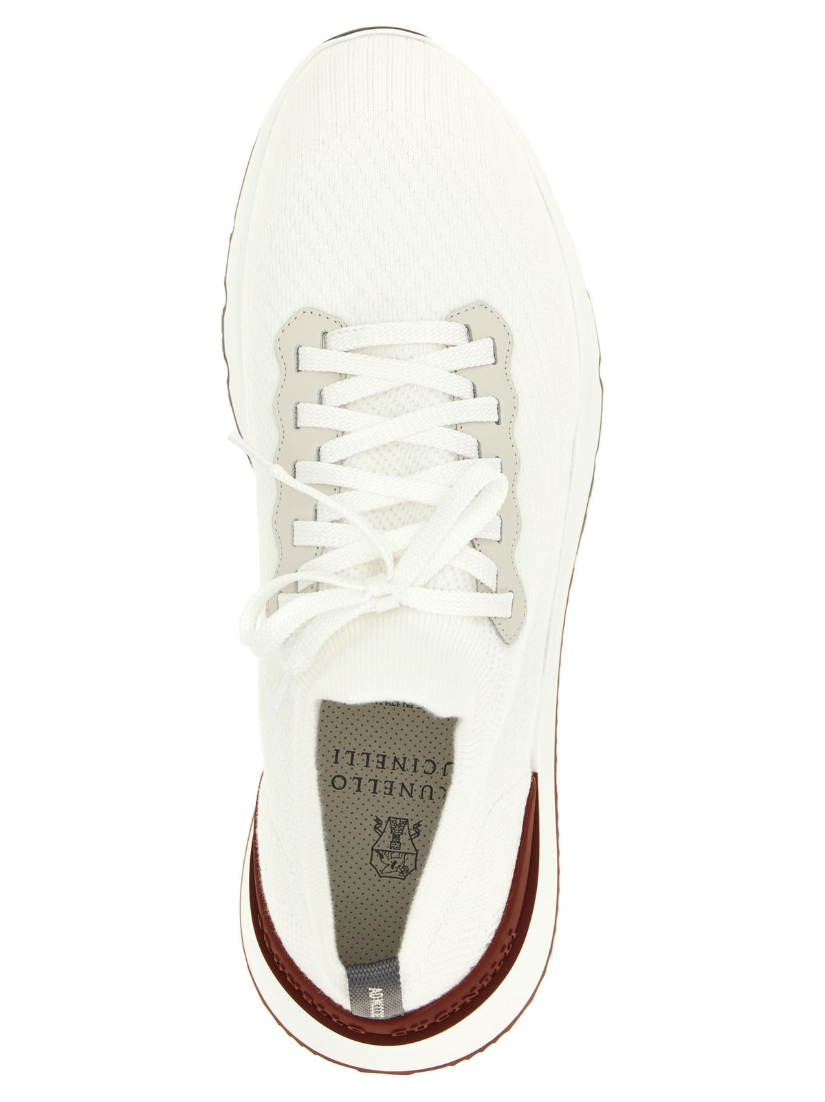 Brunello Cucinelli Running Sock Sneakers White, view 4