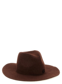RUSLAN BAGINSKIY - RUSLAN BAGINSKIY - ’Monogram-embellished Fedora’ hat - Women’s Accessories