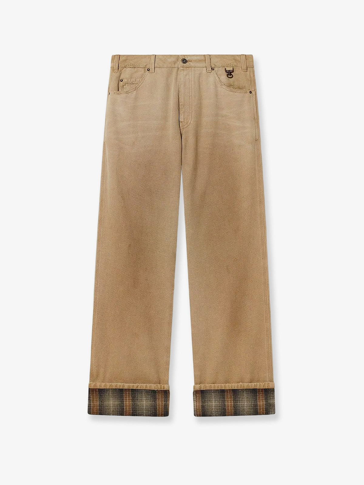 Golden Goose Men's Russel Panama Vintage Cotton Trousers CARTOUCHE
