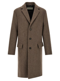 Dries Van Noten Rustic Wool Coat Brown