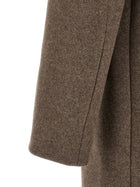 Dries Van Noten Rustic Wool Coat Brown, view 4