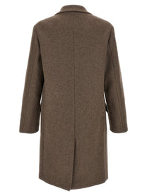 Dries Van Noten Rustic Wool Coat Brown
