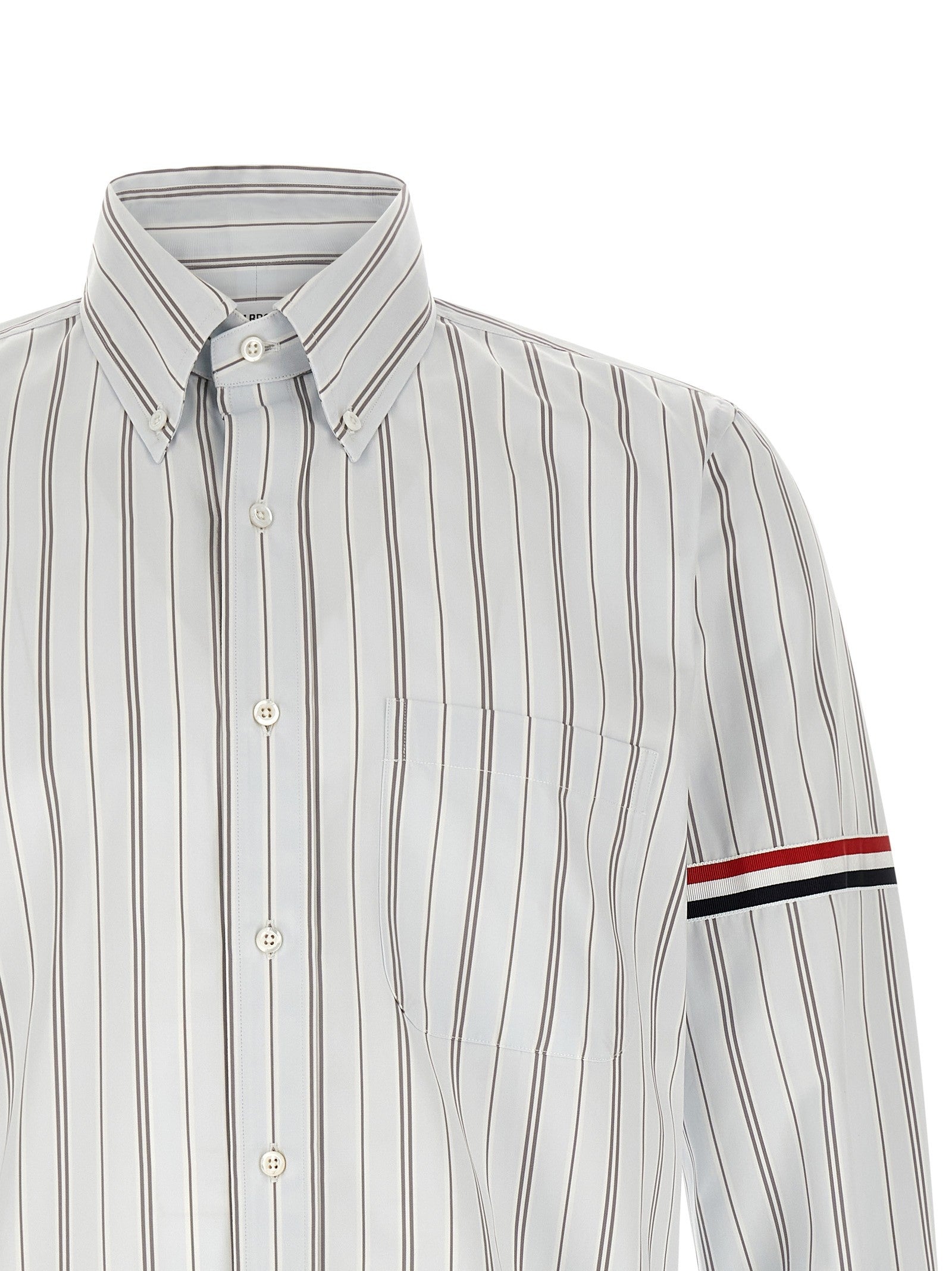 Thom Browne Rwb Headband Shirt Blue