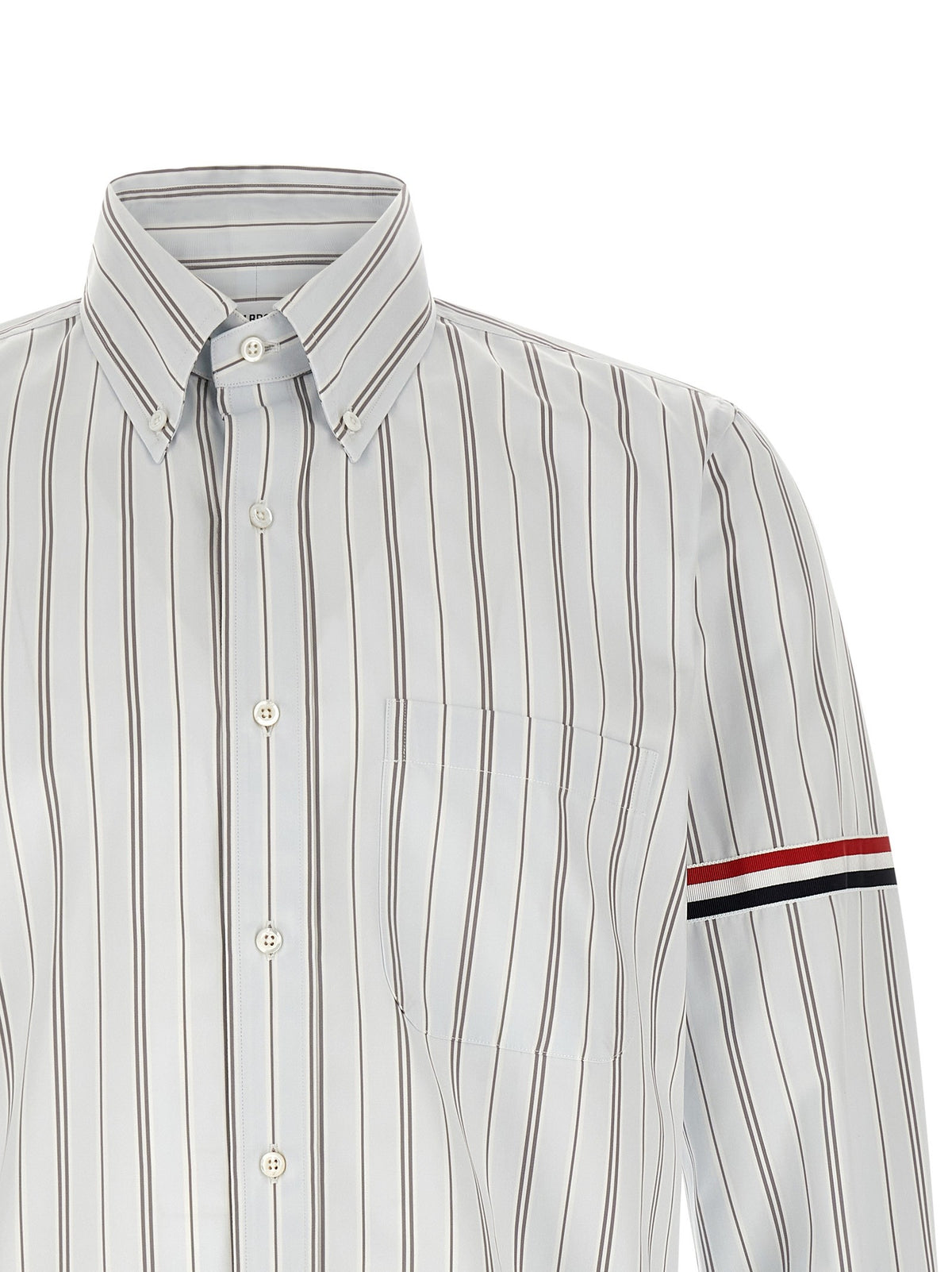 Thom Browne Rwb Headband Shirt Blue, view 3