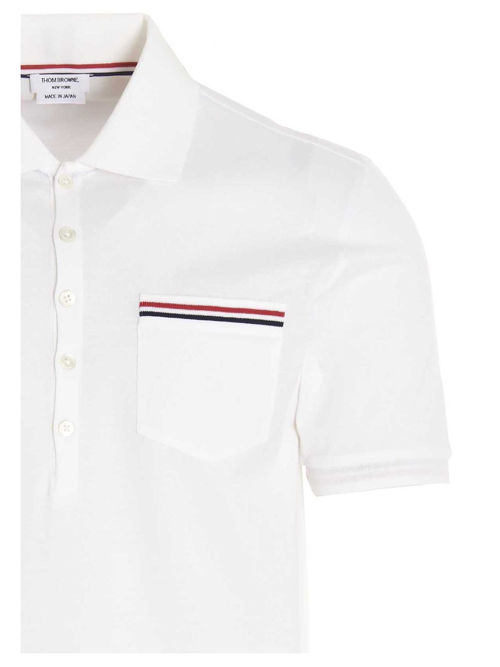 Thom Browne Rwb Polo Shirt White