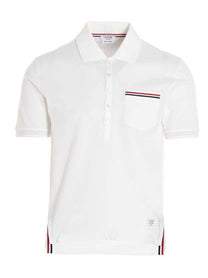 Thom Browne Rwb Polo Shirt White