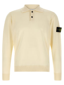Stone Island Rws Knit Polo Shirt White