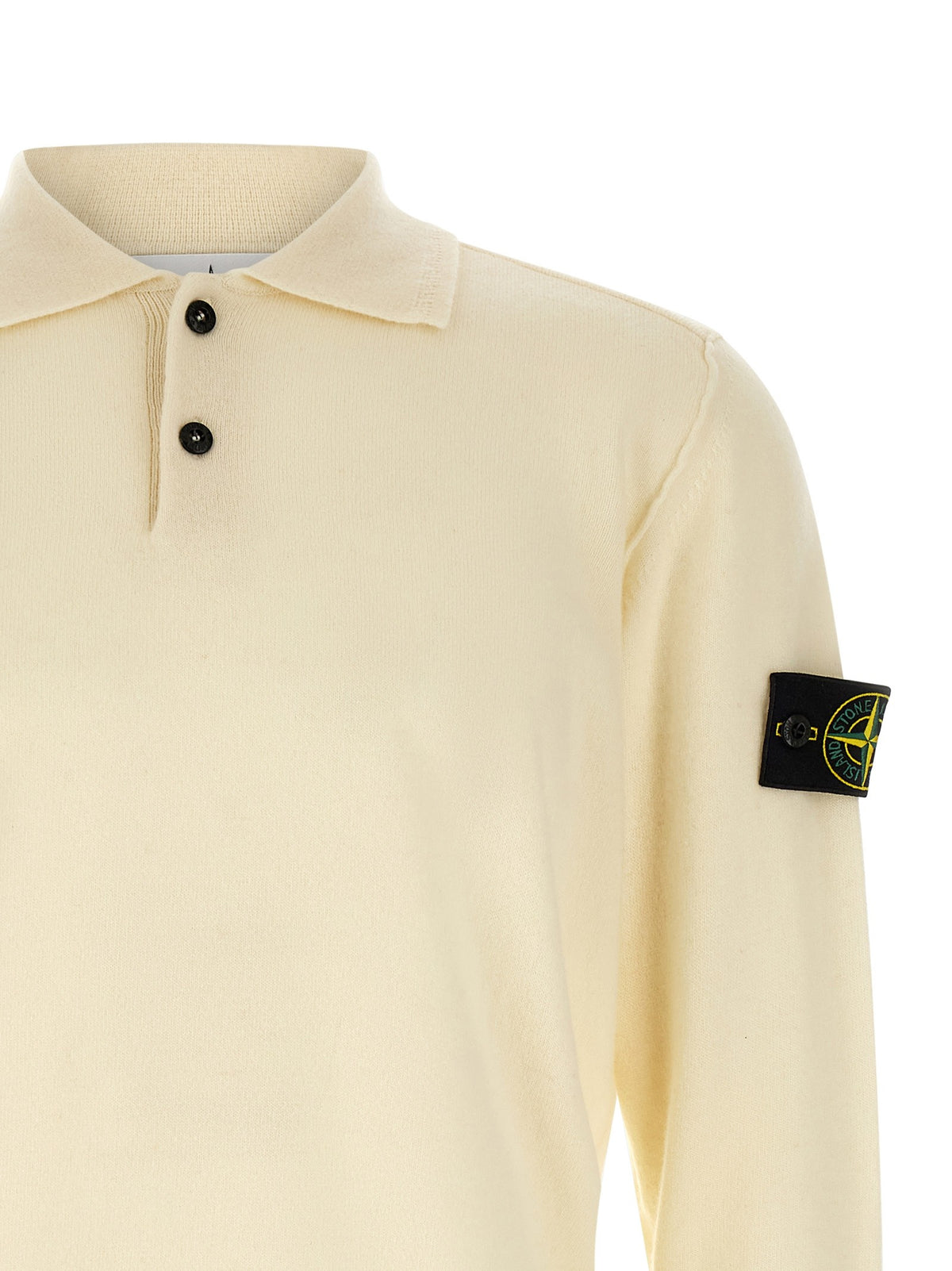 Stone Island Rws Knit Polo Shirt White, view 3