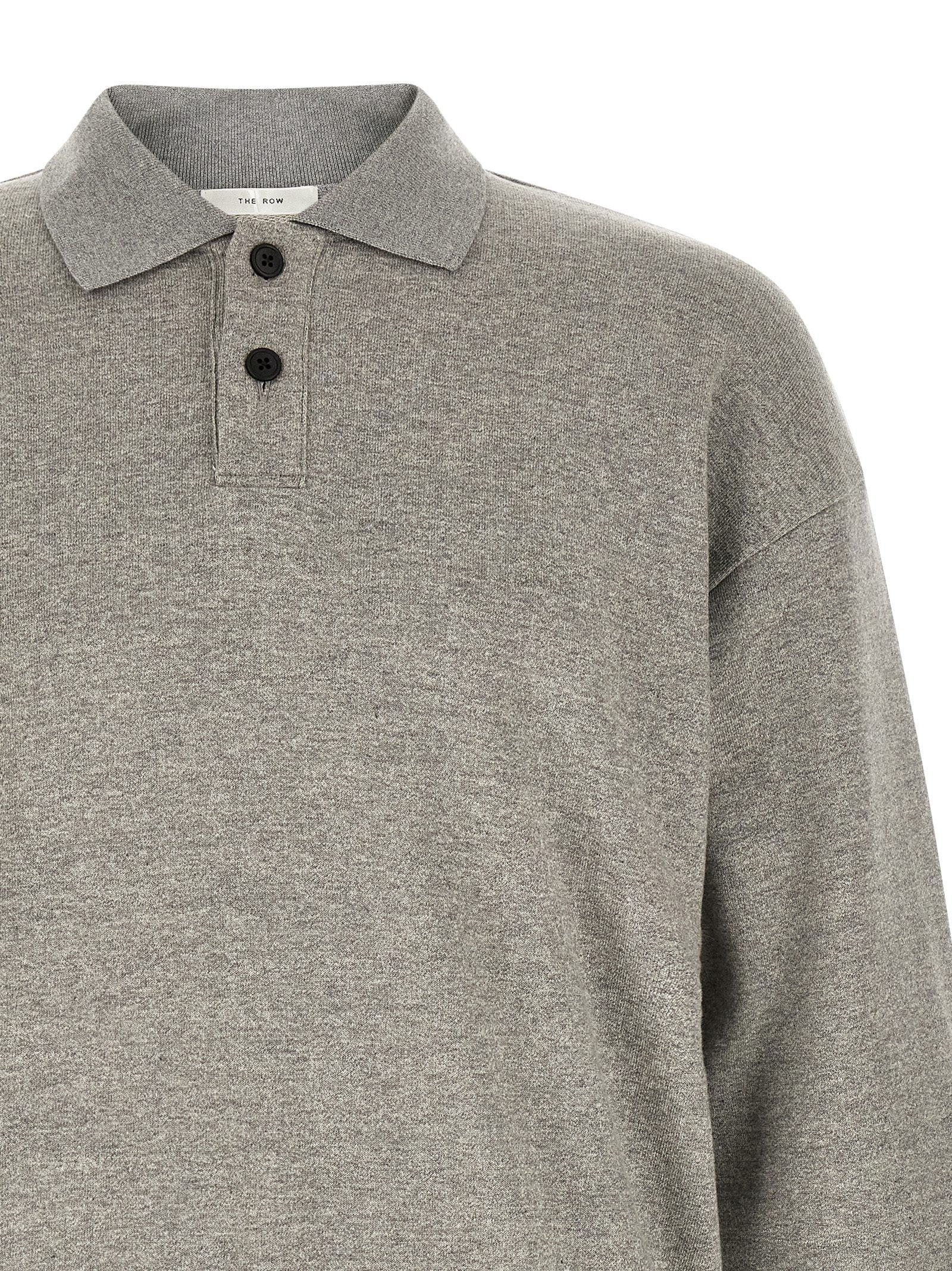 The Row Ry Top Polo Shirt Grey