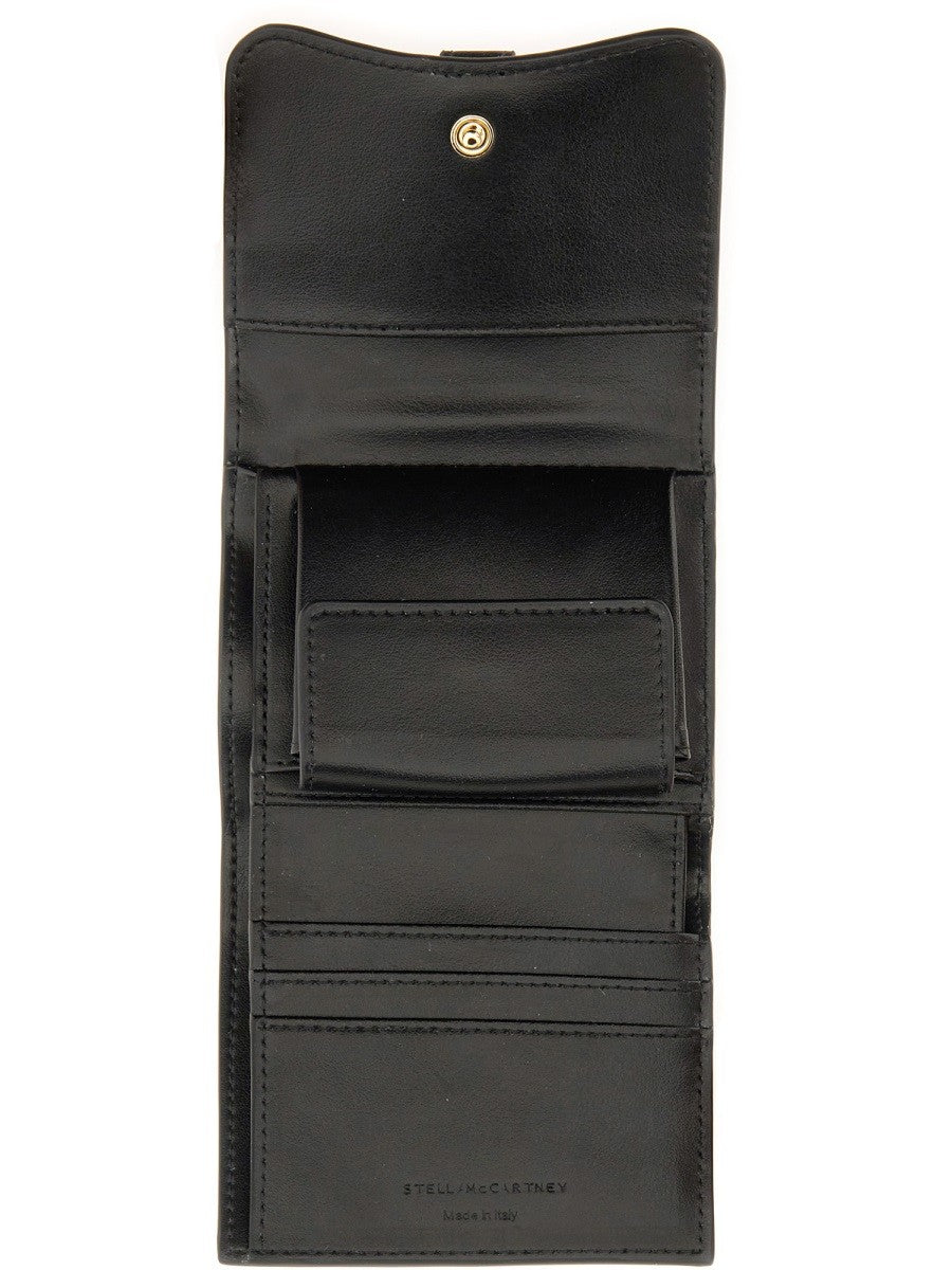 Stella McCartney Women's Ryder Tri Fold Wallet Black