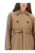S MAX MARA Women's Calla Padded Trench Coat Beige, view 4
