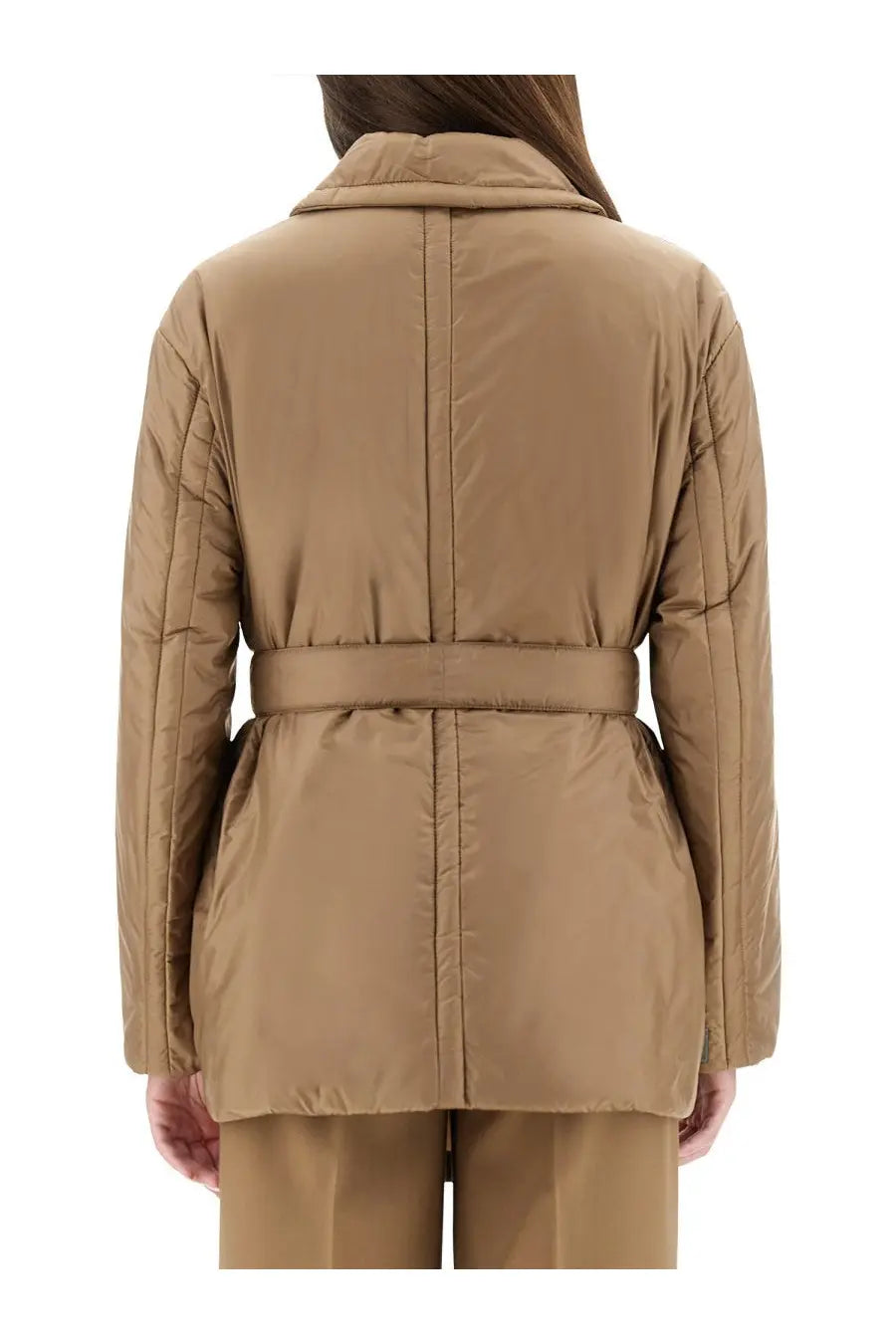 S MAX MARA Women's Calla Padded Trench Coat Beige, view 3