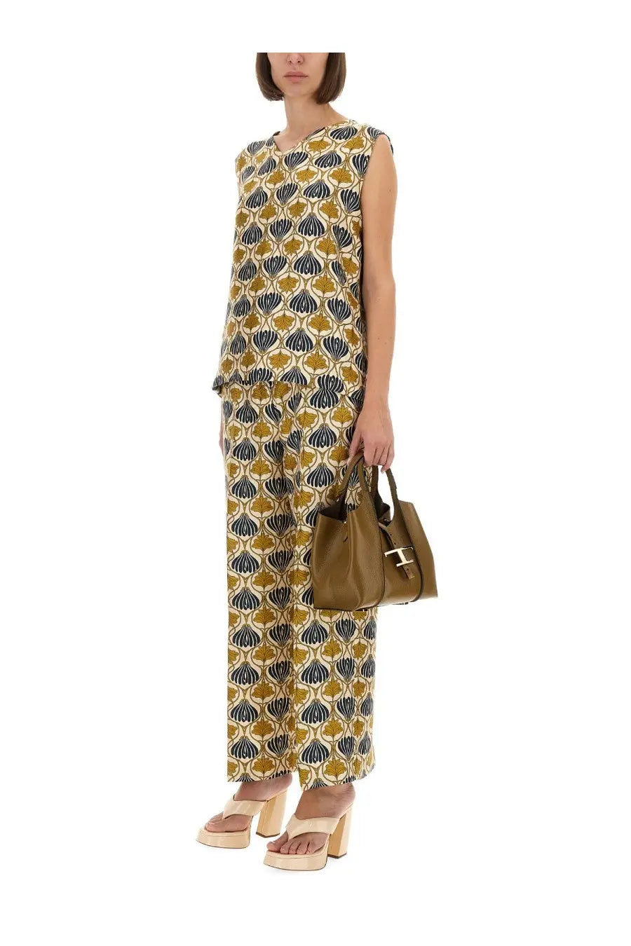 S MAX MARA Women's Silk Pants Timec Multicolor, view 2
