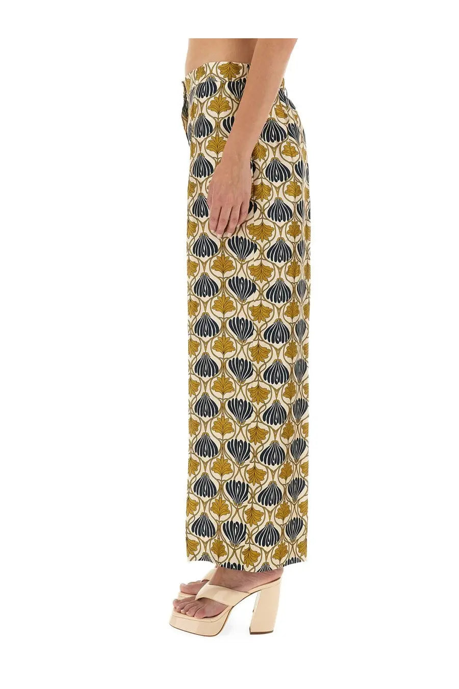 S MAX MARA Women's Silk Pants Timec Multicolor, view 4