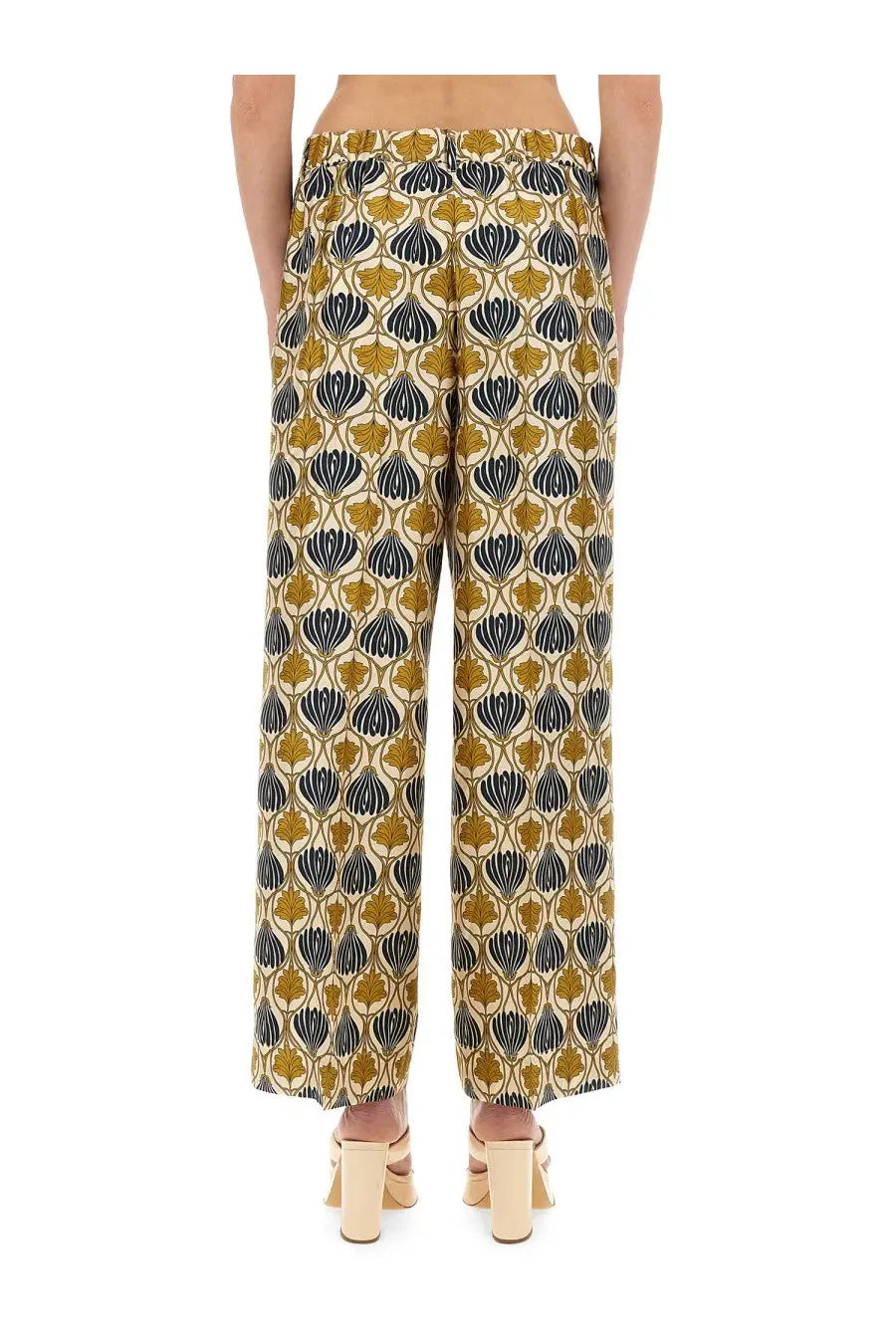 S MAX MARA Women's Silk Pants Timec Multicolor, view 3