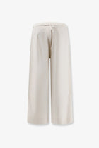 S MAX MARA Women's Smmargento Vissuto Cotton Trousers Ghiaccio, view 2