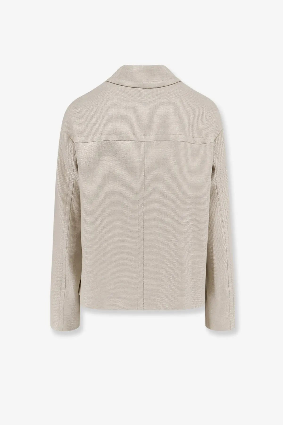 S max mara women’s smmdattero beige linen and cotton blazer with subtle woven pattern and structured collar