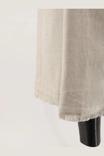 Beige linen and cotton skirt with textured weave and frayed hem from s max mara womens smmfiocchi collection