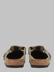 Birkenstock Men's Sabot Boston in Suede Beige