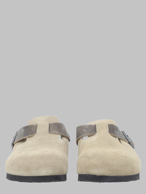 Birkenstock Men's Sabot Boston in Suede Beige