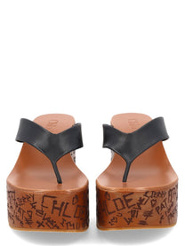 Chloé Women's Sabot Con Zeppa Maxime Black