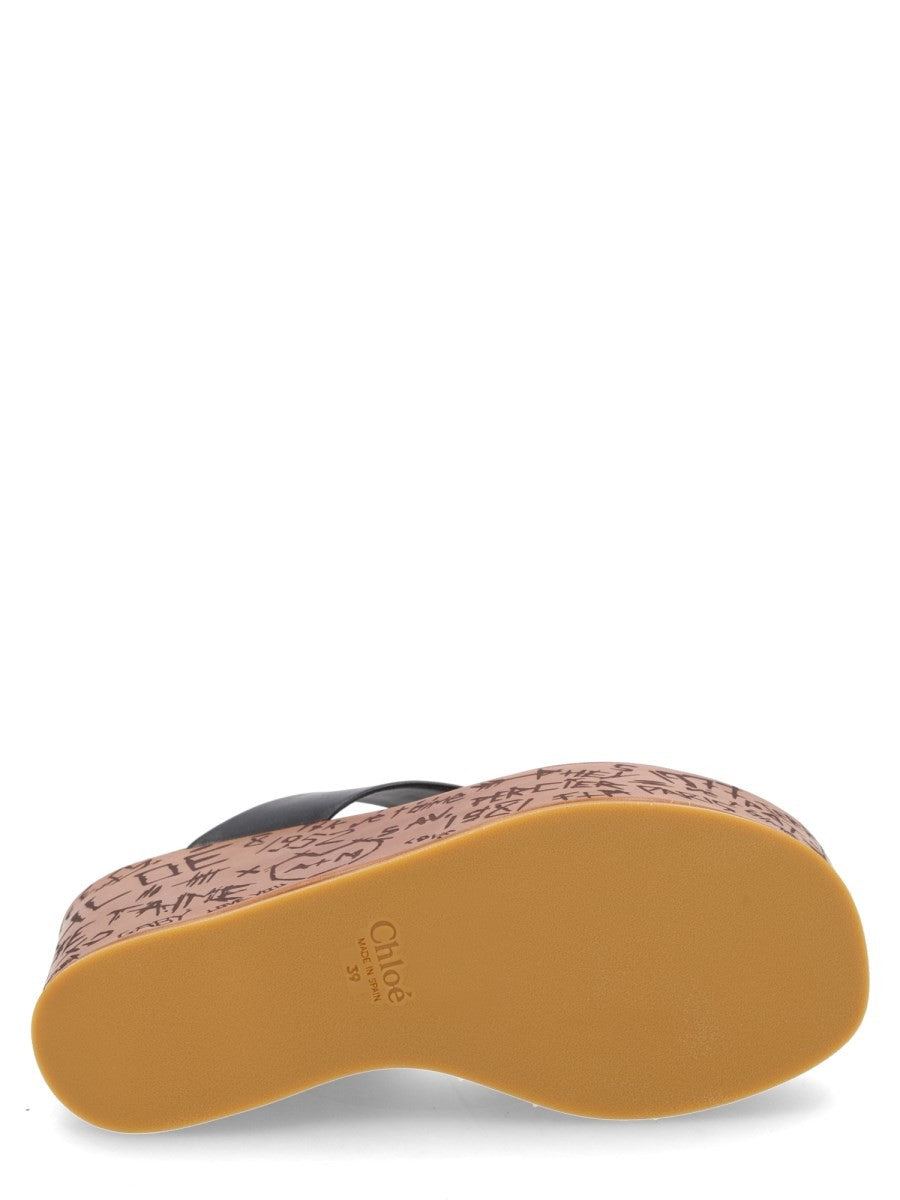 Chloé Women's Sabot Con Zeppa Maxime Black