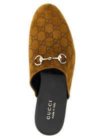 Gucci Sabot Suede Horsebit Brown