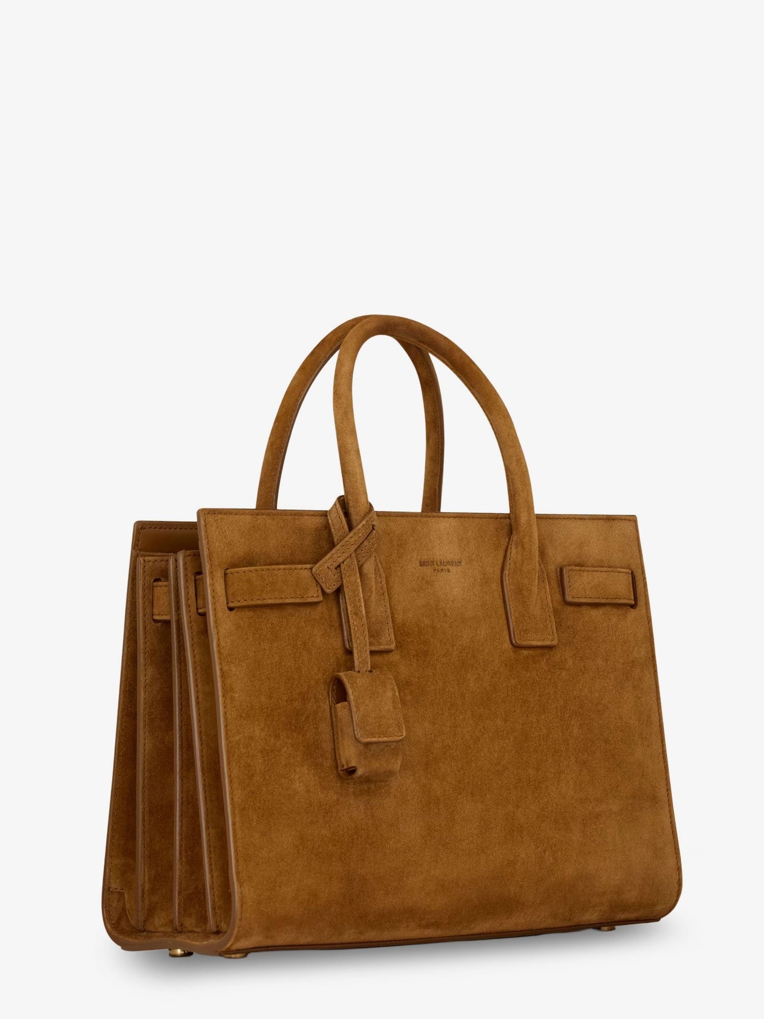 Saint Laurent Women's Sac De Jour Baby Suede Handbag Orange