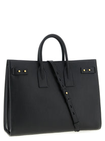 Saint Laurent Men's Sac De Jour Large Leather Shoulder Bag Black