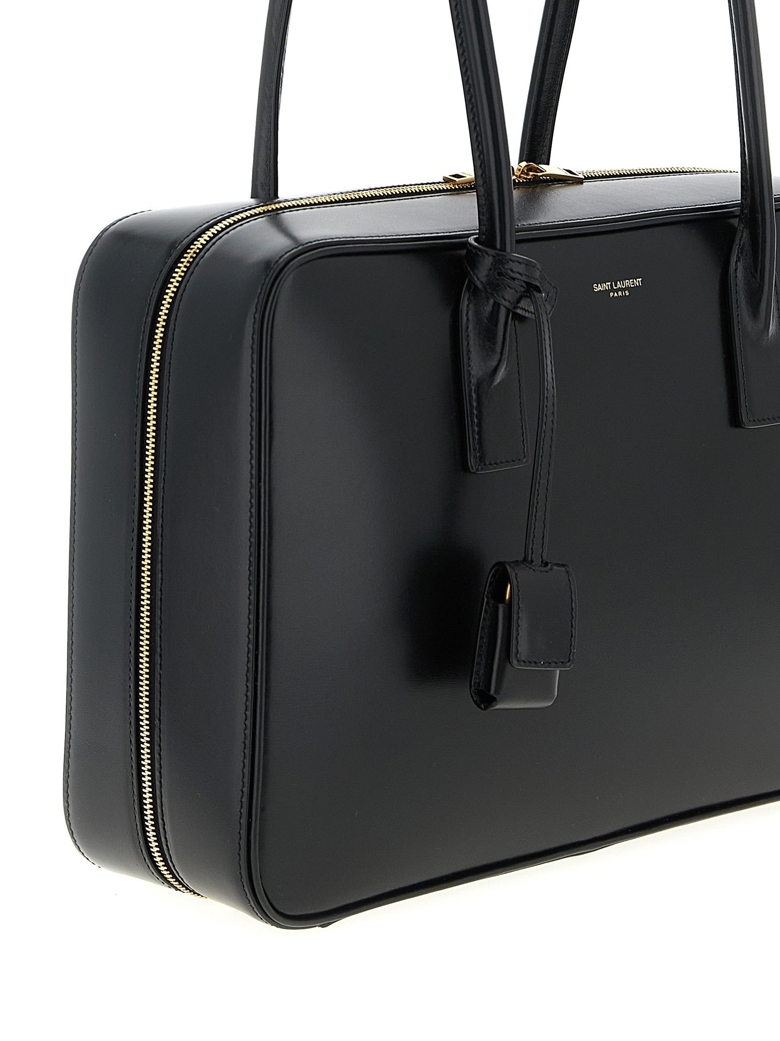 Saint Laurent Sac De Jour in Box Shoulder Bag Black