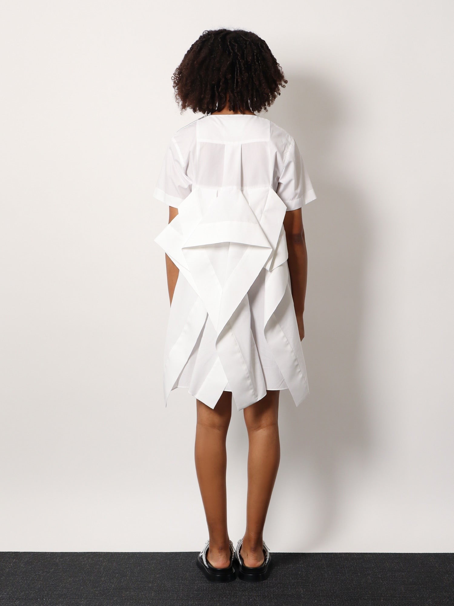 SACAI - Sacai Dress With Draped Cotton Inserts On The Back - Women’s Clothing