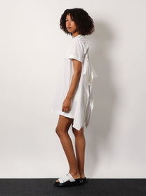 SACAI - Sacai Dress With Draped Cotton Inserts On The Back - Women’s Clothing