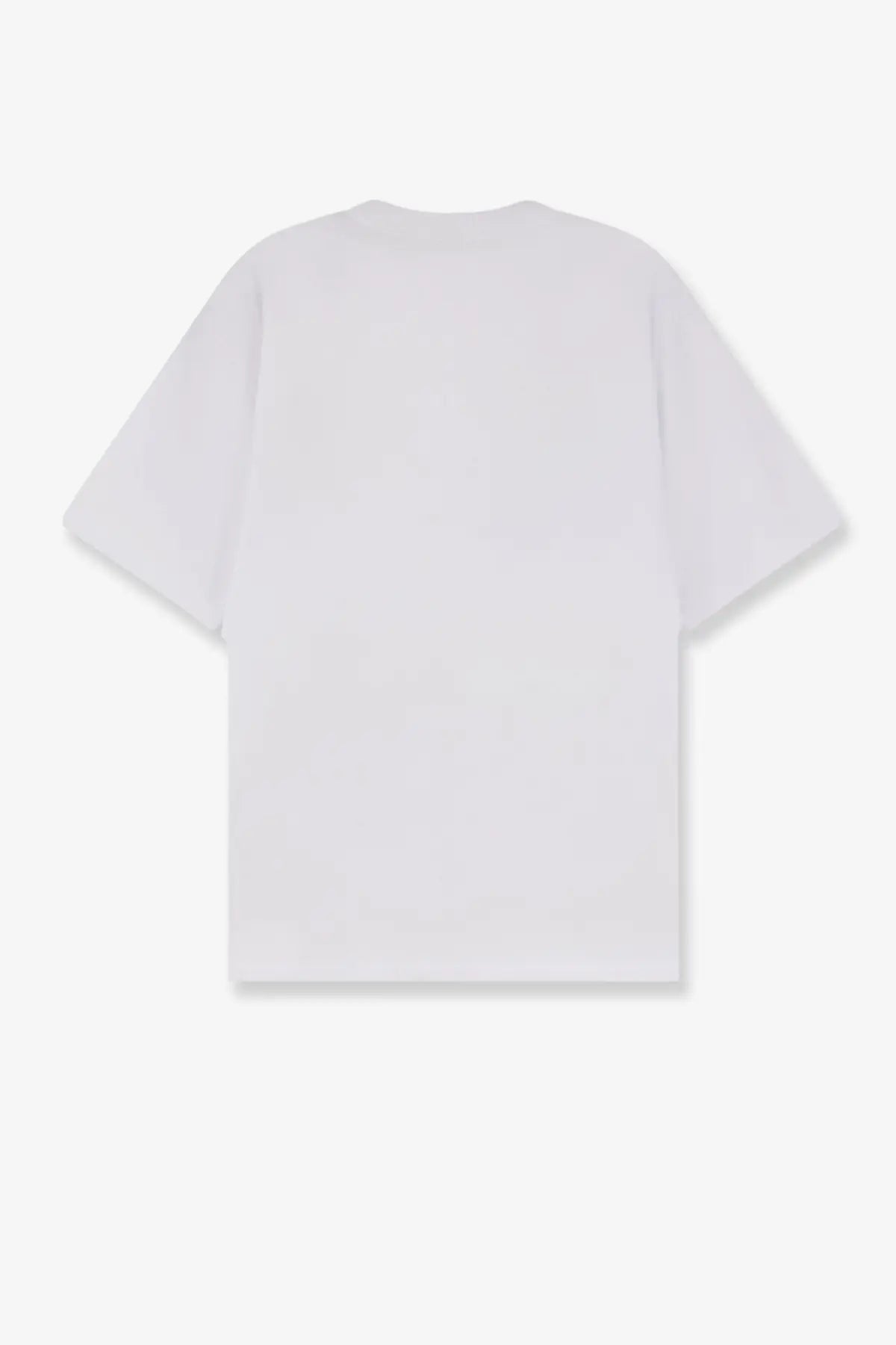 White sacai men’s cotton t-shirt with relaxed fit and simple crew neckline