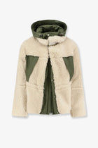 Sacai Men's Eco Shearling and Nylon Jacket White