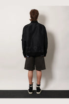 Sacai Men's Nylon Bomber Jacket Black, view 3