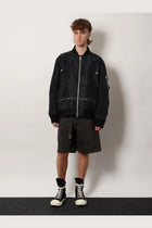 Sacai Men's Nylon Bomber Jacket Black, view 2